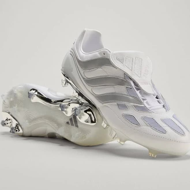 Mens adidas Predator Precision FG 'White Silver Metallic
