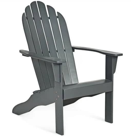 Costway Acacia Wood Outdoor Adirondack Chair with Ergonomic Design