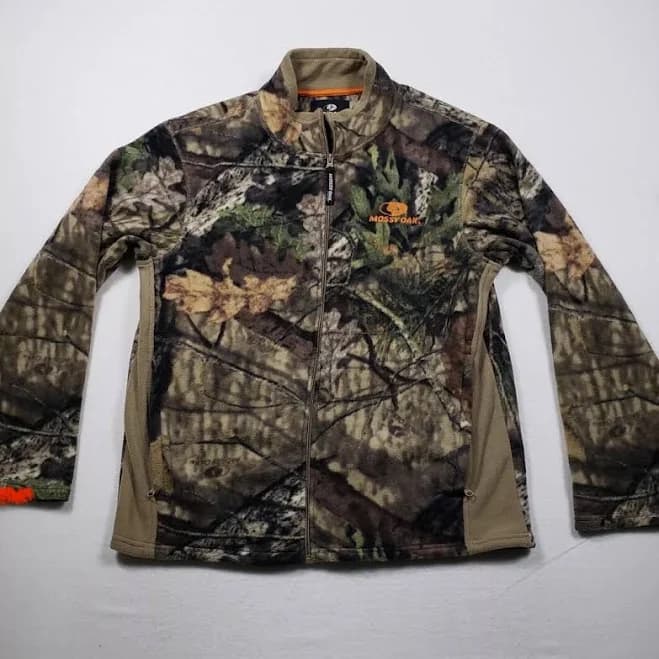 Mossy Oak Men's Camo Fleece Full Zip Jacket