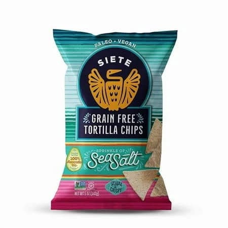 1x Siete Sea Salt Grain Free Tortilla Chips, 5 oz bags (1 Pack), Size: Normal