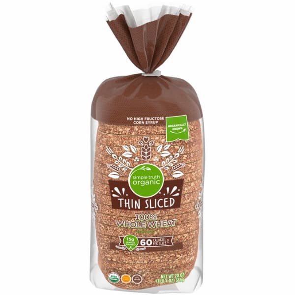 Simple Truth Organic 100% Whole Wheat Thin Sliced Bread