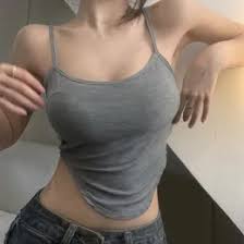 Womens sleeveless vest tops with chest pad, solid color, tight fitting, short length, polyester and cotton blend from Dhgate Maternity Tops & Tees - price 10.08