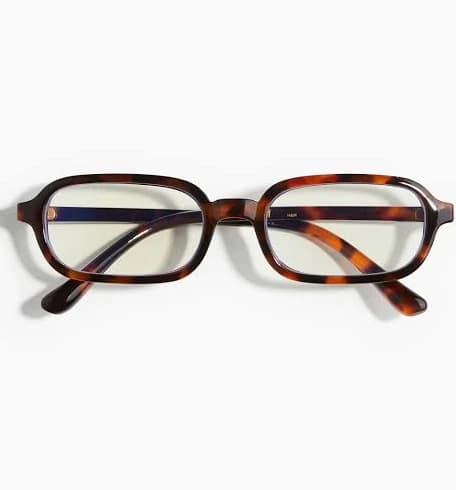 H&M Ladies Brown/Tortoiseshell Pattern Blue Light Eyeglasses