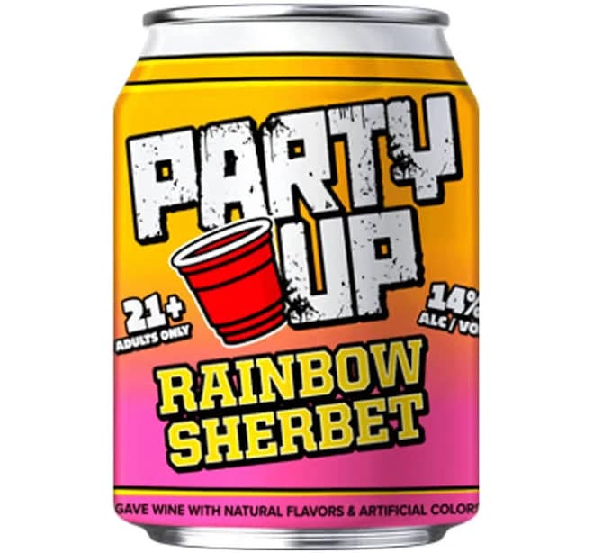Party Up Rainbow Sherbet 2pk 8.5 oz Can