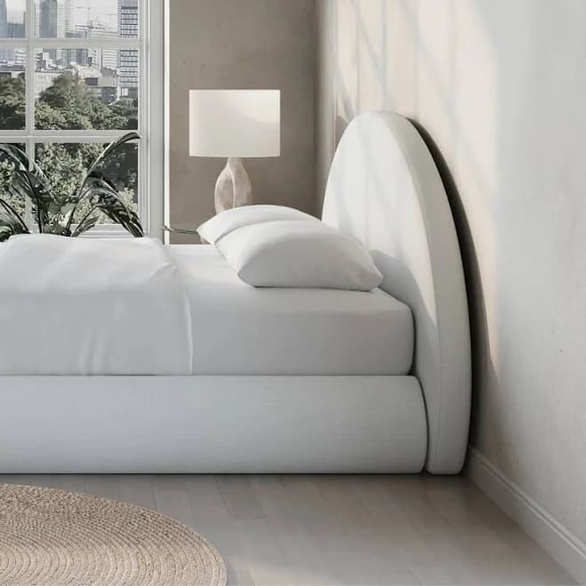 softframe designs Luna Headboard l Crescent Shape SoftFrame Cloud Bed Frame / Platform Bed Frame / Marshmallow Bed / Soft Bed Frame