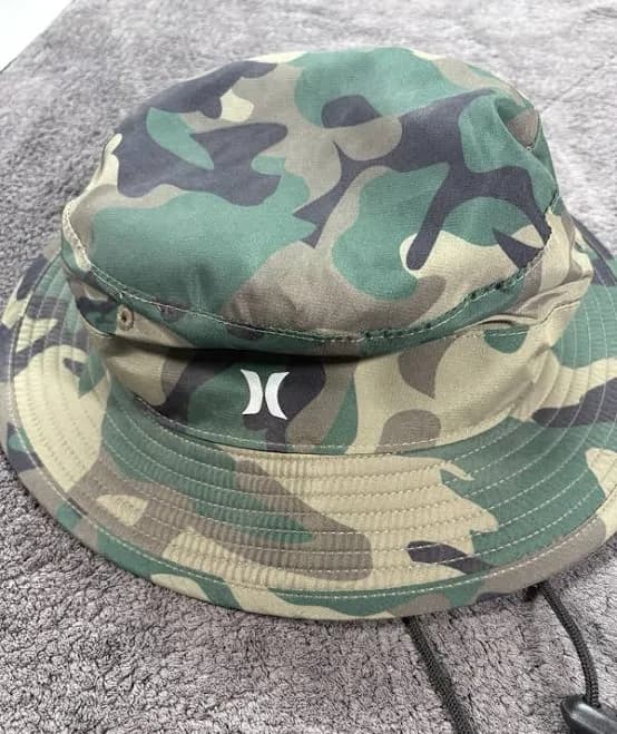 Hurley Hat High Trail Boonie Bucket Camouflage Safari Cord Green