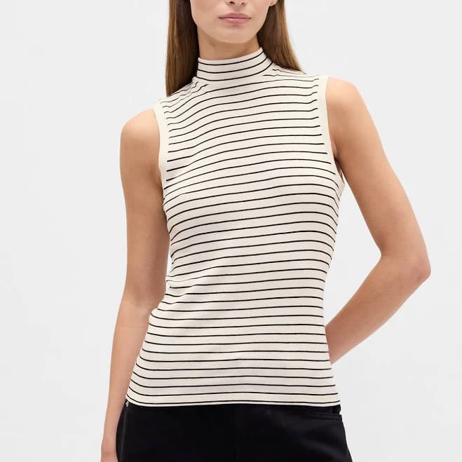 Gap Women's Modern Ribbed Mockneck Tank Top
