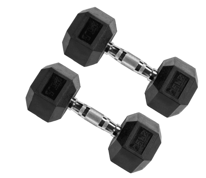 Xmark Rubber Hex Dumbbells