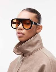 & Other Stories oversize aviator sunglasses in black | ASOS
