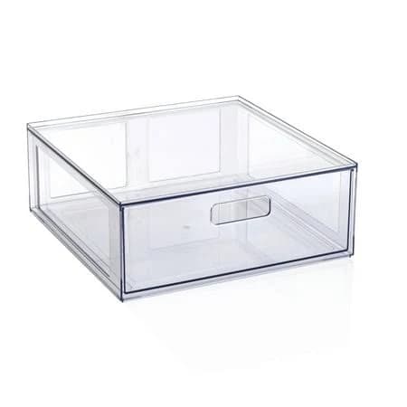 Mainstays Clear Glossy Plastic Pull-Out Closet Drawer