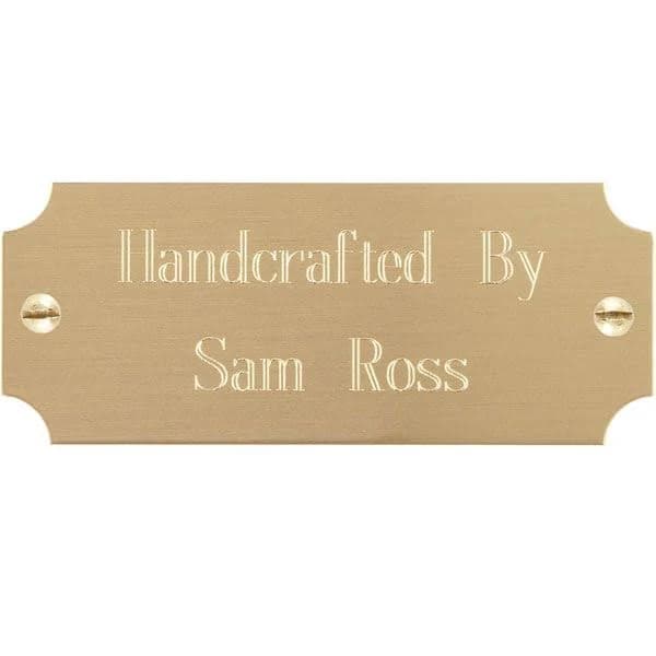Woodcraft Custom Engraved Brass Plate
