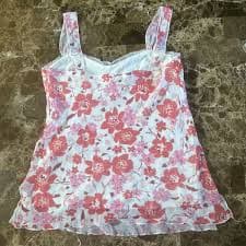 Vintage Y2K Top XL Grunge Fairy Alt E Girl 90s Baby Tee Coquette Floral Dainty | eBay