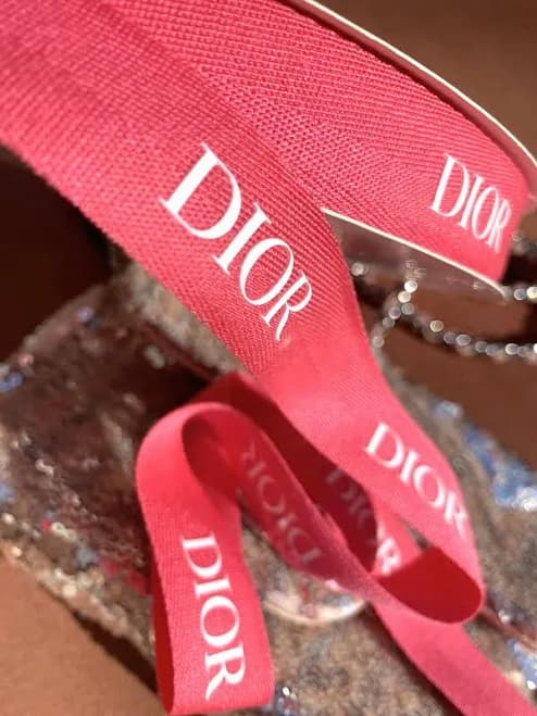 Dior Pink W/white Logo, Sold By The Yard