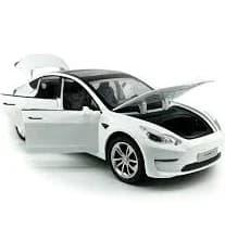 1:24 Tesla Model 3 Model Car Zinc Alloy Toy Vehicle for Kids White