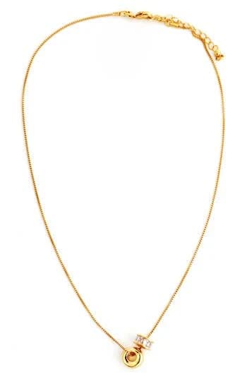 Panacea Women's Crystal Circle Pendant Necklace