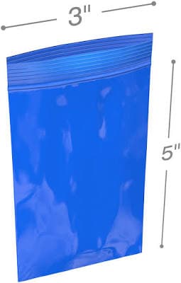 Zip Lock 3" x 5" Reclosable Bags S-12322
