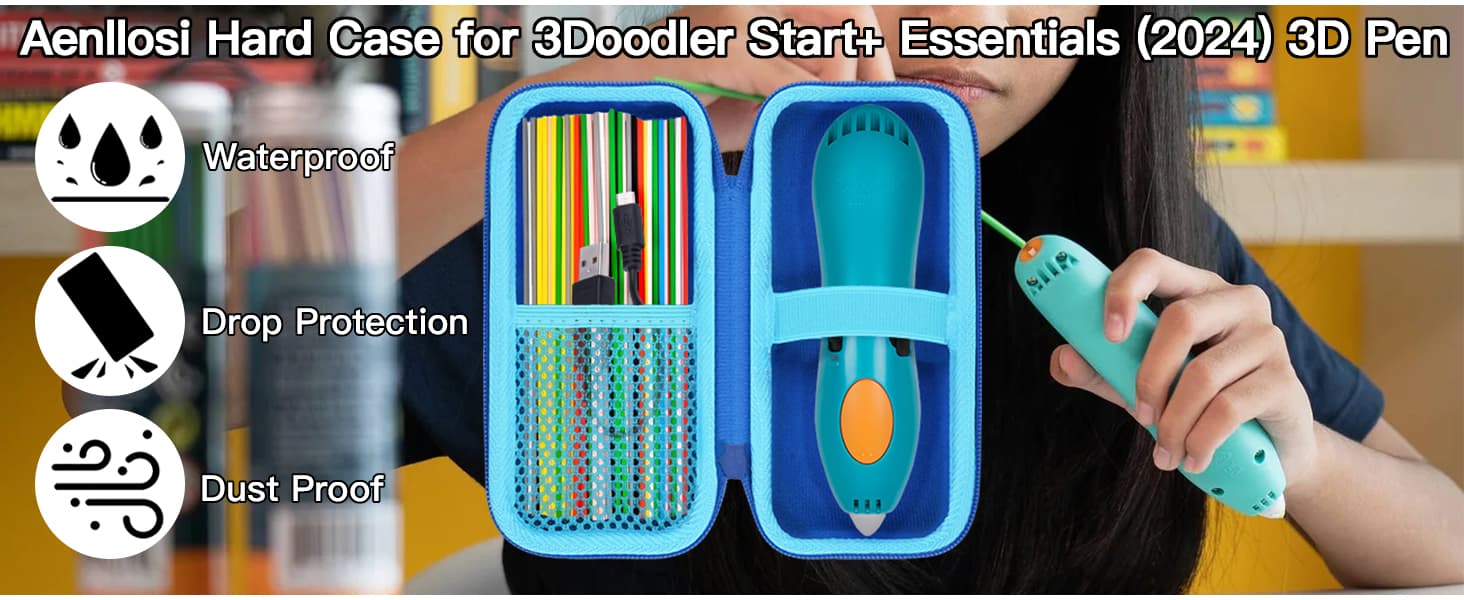 Amazon.com: Aenllosi for 3Doodler Start+ Essentials (2024) 3D Pen Hard Case, Holders for SCRIB3D Junior 3D Printing Pen Filament Refill Pack and USB Cable (Case Only) : Everything Else