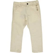 Beige Soft Cotton Pants - Toddler