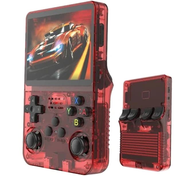 R36S Retro Handheld Game Console Open Source Linux 3.5 Inch IPS Screen 64GB 128GB - Red 64 Gb | Uplifted Finds