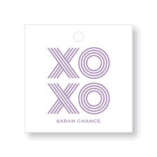 XOXO Retro Tag, Square – Sarah Chance Design