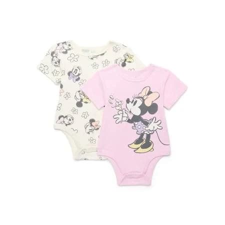 Disney Minnie Mouse Baby Girl Bodysuits 2-Pack