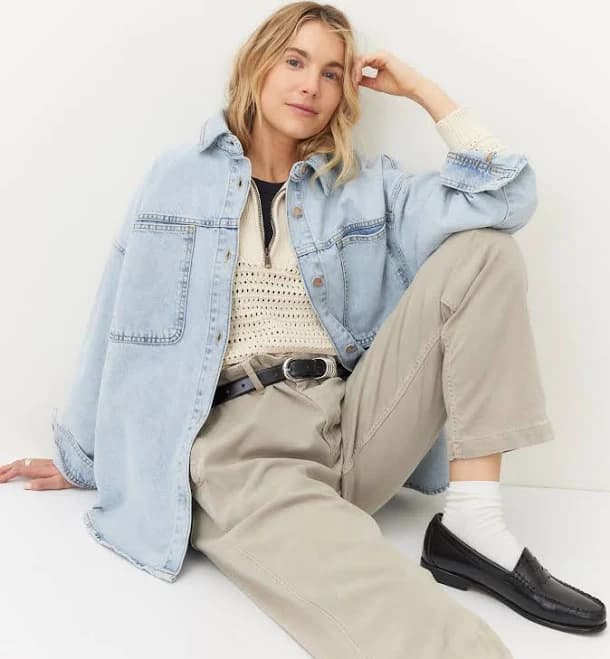 Marine Layer Women's Molly Oversized Denim Shirt Jacket