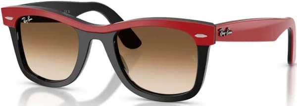 Ray-Ban Unisex Square Sunglasses, Wayfarer Street Neat RB2240 - Red On Black