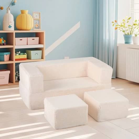 Costway Modular Kids Sofa Children's Couch/High Chair with Armrests