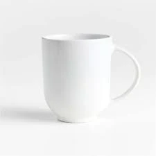 Crate & Barrel Craft White Stoneware Mug