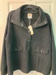 Brand New With Tags C&C California Texture Button/snap Pullover Size 1X