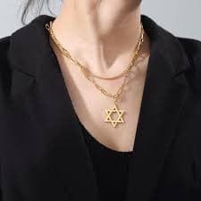 TEAMER Star of David Pendant Necklace Jewish Magen Amulet Stainless Steel Necklaces Vintage Jewelry | Amazon.com