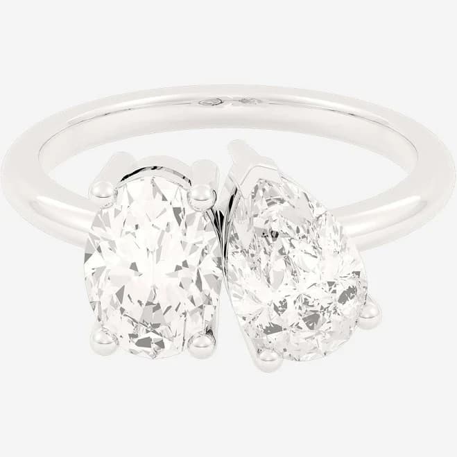 holden The Toi et Moi — Oval/Pear Gold Multi-Stone Rings