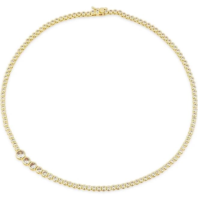 Shashi Women's 14K-Gold-Plated Astro Tennis Necklace with Cubic Zirconia