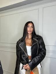 Wholesale GENUINE LEATHER JACKET ~ BLACK VINTAGE EFFECT for your store - Faire