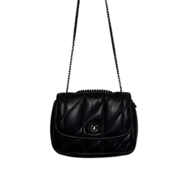 Coach Madison Pillow Quilted Black Leather Shoulder & Crossbody Bag - Women | Color: Black/Silver | Size: s