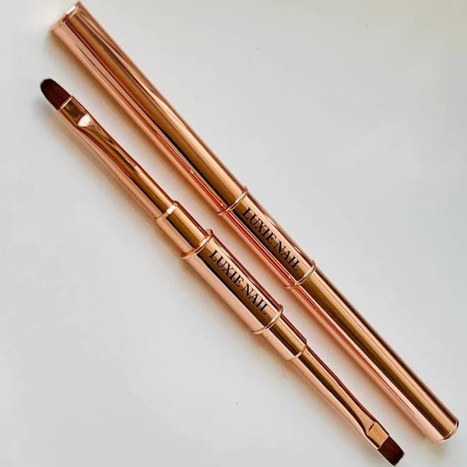 Luxe Rose Gold Dual-End Gel Brush