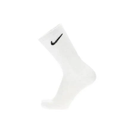 Nike Everyday Lightweight Crew Sports Socks - 3 Pairs, Adult Unisex, Size: Small EUR 34-38-3, White