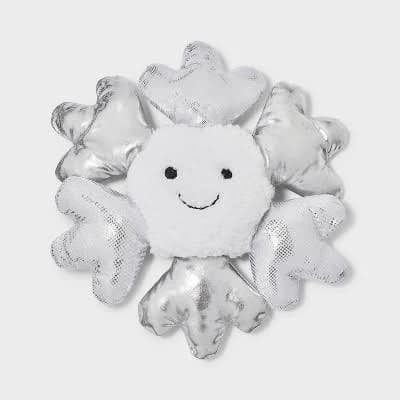 Boots & Barkley Silver Snowflake Dog Plush Toy
