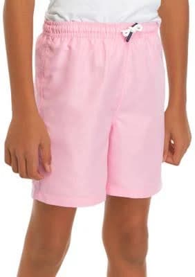 Crown & Ivy Boys 8-20 Solid Swim Trunks, Pink, Large