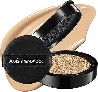 JUNG SAEM MOOL Essential Skin Nuder Cushion Refill | Natural Finish, Buildable Coverage Cushion Foundation by Korean Makeup Artist (Refill Only, 0.49 Fl Oz, SPF 50), 23 Medium Deep