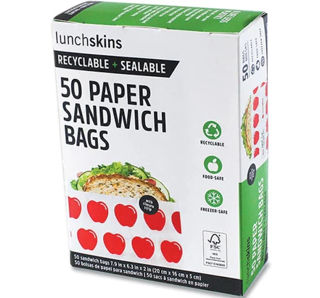 Lunchskins Peel and Seal Sandwich Bag with Closure Strip