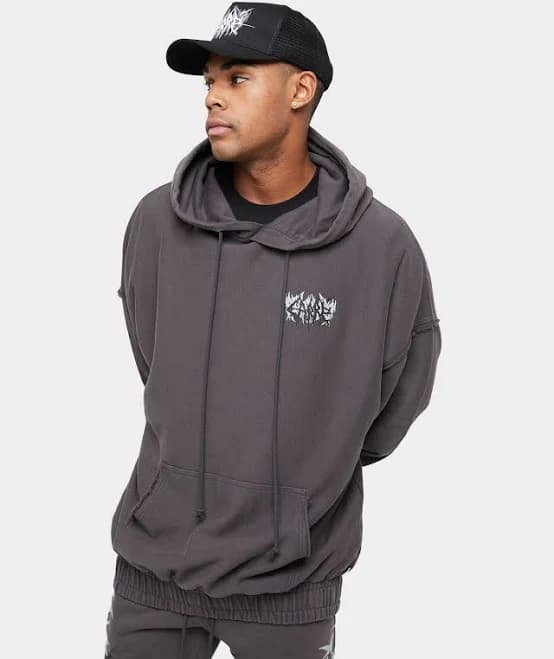 Carre Men's Metalle Distressed Hoodie