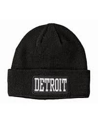 Detroit Patch Beanie - Black/White