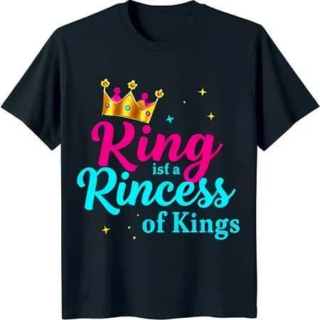 JUNFPRINTEE Stylish 'King Is A of Kings' T-Shirt