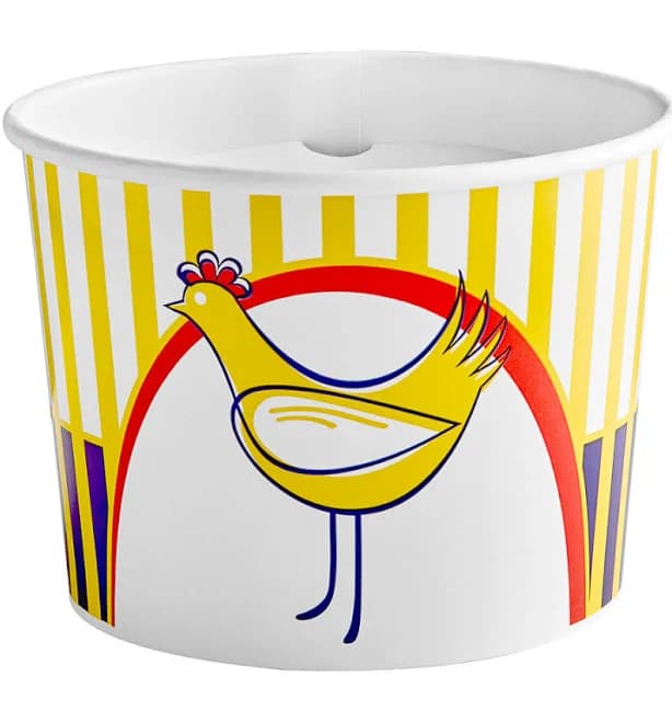 Choice 64 oz. Chicken Bucket with Lid - 35/Pack