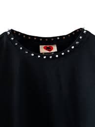 Black Popstud T-shirt – MAISON VIVIANNI
