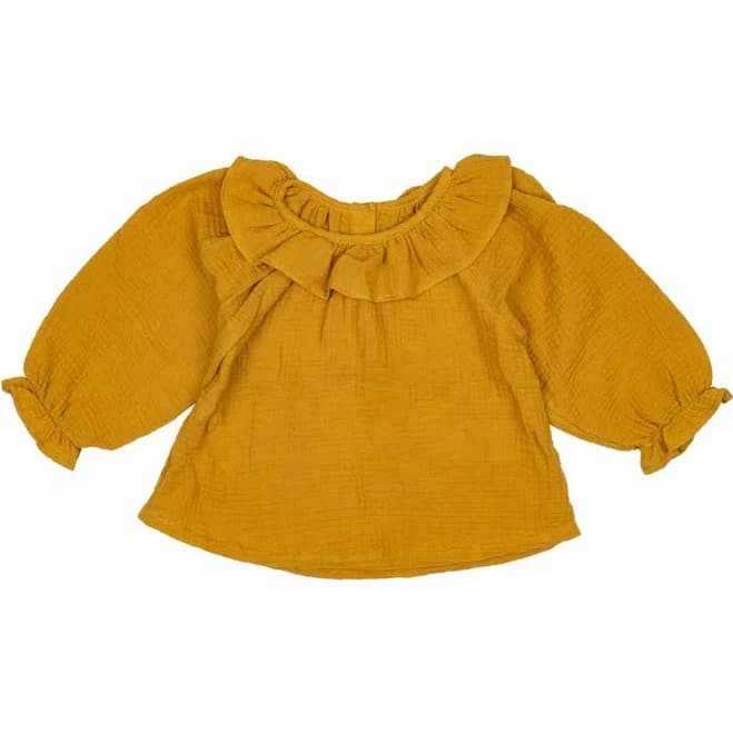 wild wawa Sunflower Ruffle Blouse Baby Girl
