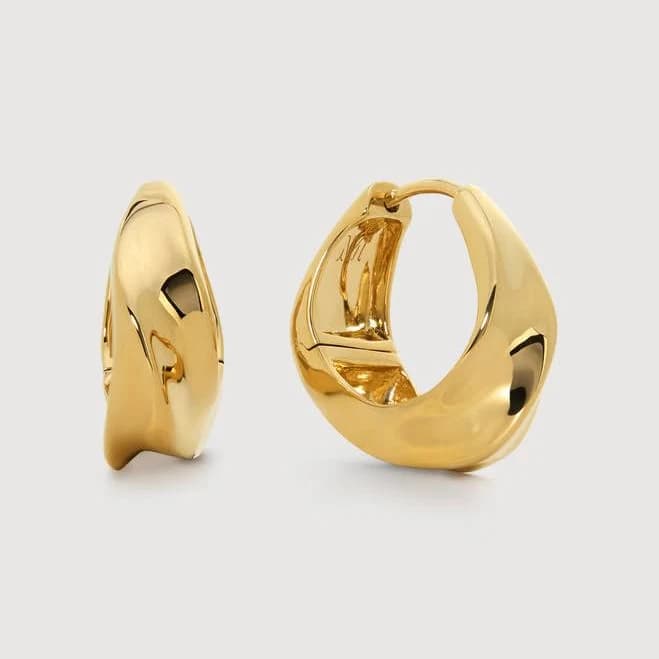 Monica Vinader Women's Nomade Small Vermeil Hoop Earrings