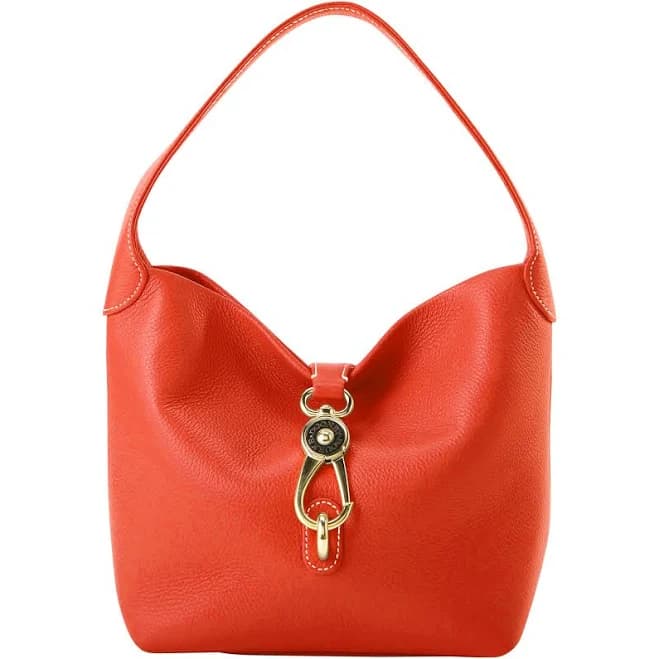 Dooney & Bourke Women's Lucca Leather Logo Lock Hobo Bag