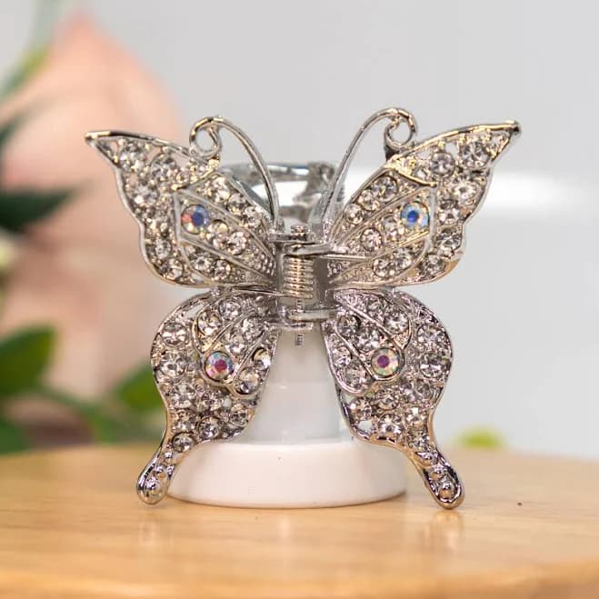 Butterfly Crystal Rhinestone Hair Claws Clip